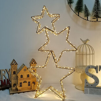 Dekoracja gwiazdy modee 38x27cm WARM 180LED ML-C5005 Dekoracja gwiazdy modee 38x27cm WARM 180LED ML-C5005