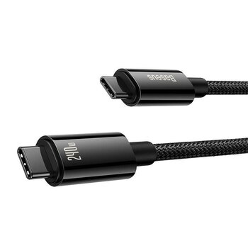 Kabel przewód USB-C PD 3.1 E-Marker 100cm Baseus Tungsten Gold CAWJ040001 z obsługą szybkiego ładowania 240W