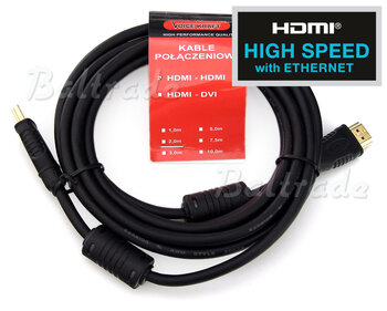 Kabel Voice Kraft HDMI-HDMI 2m GOLD (1.4) High Speed /w Ethernet