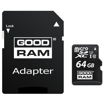 Karta pamięci GOODRAM microSD (microSDXC) 64GB class 10 UHS-I + adapter SD