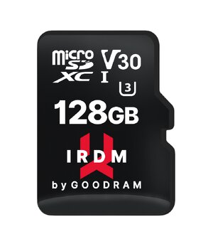 Karta pamięci microSD (microSDXC) GOODRAM 128GB IRDM M3AA V30 U3 + adapter SD Karta pamięci microSD (microSDXC) GOODRAM 128GB IRDM M3AA V30 U3 + adapter SD