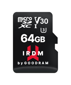 Karta pamięci microSD (microSDXC) GOODRAM 64GB IRDM M3AA V30 U3 + adapter SD Karta pamięci microSD (microSDXC) GOODRAM 64GB IRDM M3AA V30 U3 + adapter SD