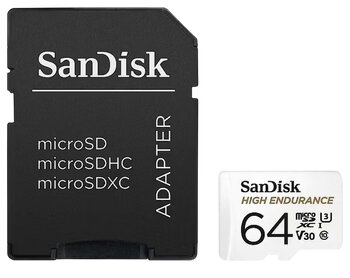 Karta pamięci SanDisk microSD / microSDXC ENDURANCE 64GB 100/40 MB/s Karta pamięci SanDisk microSD / microSDXC ENDURANCE 64GB 100/40 MB/s