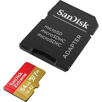 Karta pamięci SanDisk microSD (microSDXC) 64GB Extreme 170/80MB/s ActionCam UHS-I U3 V30 A2