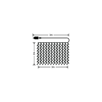 Kurtyna LED modee 3x2m WARM 192LED ML-C3002