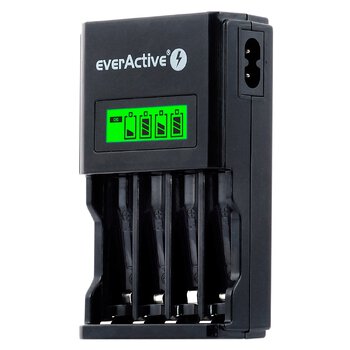 OUTLET Ładowarka akumulatorków Ni-MH R6/AA, R03/AAA everActive NC-450 Black Edition