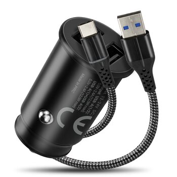 Ładowarka samochodowa everActive CC-25C dwa gniazda USB 12W + kabel USB-C 1m Ładowarka samochodowa everActive CC-25C dwa gniazda USB 12W + kabel USB-C 1m