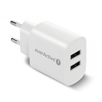 Ładowarka sieciowa do telefonu / smartfona everActive SC-220 z 2 gniazdami USB