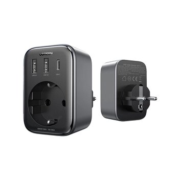 Ładowarka sieciowa do telefonu / smartfona Ugreen CD314 90613 2x USB, USB-C 30W oraz AC 3680W Ładowarka sieciowa do telefonu / smartfona Ugreen CD314 90613 2x USB, USB-C 30W oraz AC 3680W