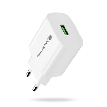 Ładowarka sieciowa everActive SC-250Q z gniazdem USB QC3.0 18W Ładowarka sieciowa everActive SC-250Q z gniazdem USB QC3.0 18W