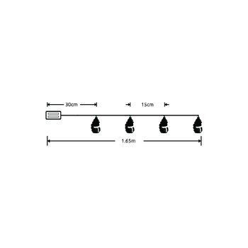 Lampki bałwanki BAT modee 1,35m WARM 10LED ML-C1012