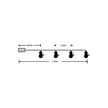 Lampki bałwan BAT modee 1,35m WARM 10LED ML-C1015