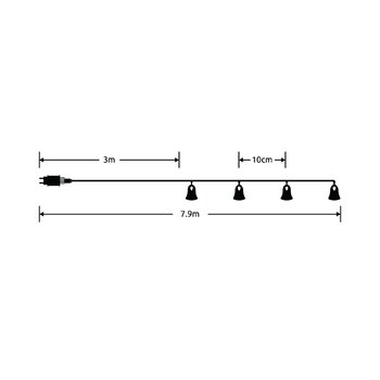 Lampki dzwoneczki modee 4,9m WARM 50LED ML-C2014