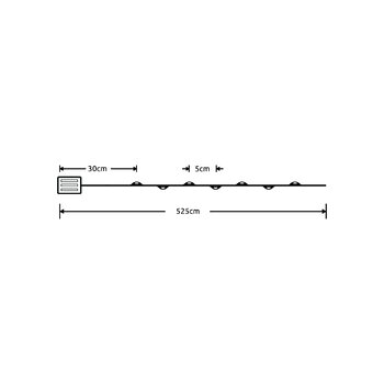 Lampki dekoracyjne BAT modee 5m WARM 100LED ML-C1011