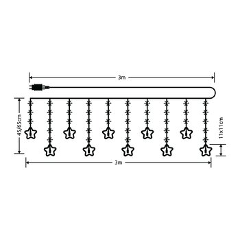 Lampki gwiazdki mik. modee 3m WARM 110LED ML-C3005