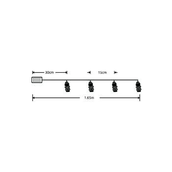 Lampki mikołaj BAT modee 1,35m WARM 10LED ML-C1013