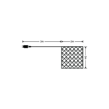 Lampki siatka modee 2x2m WARM 144LED ML-C3003