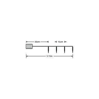 Lampki sople BAT modee 2,85m WARM 20LED ML-C2013