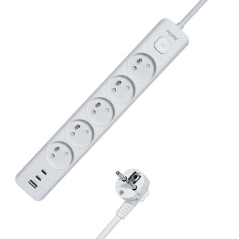 Listwa zasilająca MORRE M407 - 5 gniazd, USB-A 12W, 2xUSB-C 12W 1,5m Listwa zasilająca MORRE M407 - 5 gniazd, USB-A 12W, 2xUSB-C 12W 1,5m