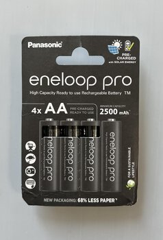 OUTLET Akumulatorki Panasonic Eneloop PRO NEW R6 AA 2500mAh BK-3HCDE/4BE (blister) - 4 sztuki