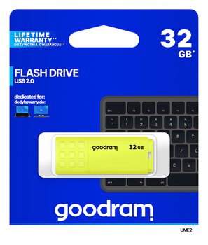 Pendrive USB 2.0 GoodRam UME2 32GB żółty Pendrive USB 2.0 GoodRam UME2 32GB żółty