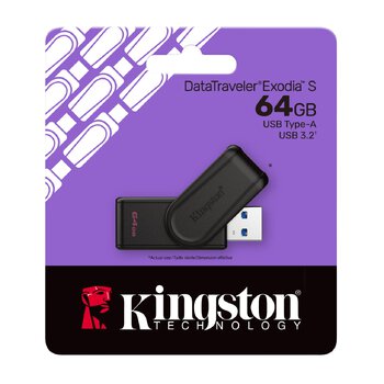 Pendrive USB 3.2 Gen 1 Kingston DataTraveler Exodia S 64GB Pendrive USB 3.2 Gen 1 Kingston DataTraveler Exodia S 64GB