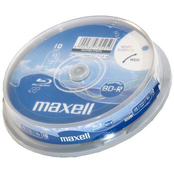 Płyty Blu-Ray BD-R 25GB 4x MAXELL PRINTABLE cake 10