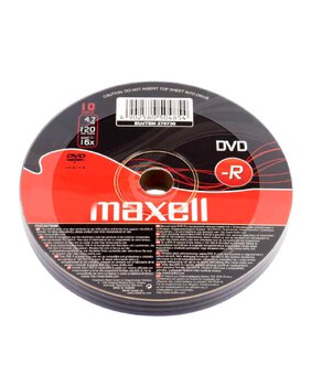Płyty DVD-R 4,7GB 16X MAXELL 275730 SP10 Płyty DVD-R 4,7GB 16X MAXELL 275730 SP10