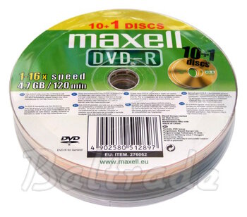 Płyty DVD-R 4,7GB 16X MAXELL SP11