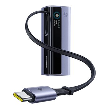 Power Bank Baseus EnerGeek GR11 E0027B01 145W USB-C USB 20000 mAh ze zwijanym kablem USB-C Power Bank Baseus EnerGeek GR11 E0027B01 145W USB-C USB 20000 mAh ze zwijanym kablem USB-C