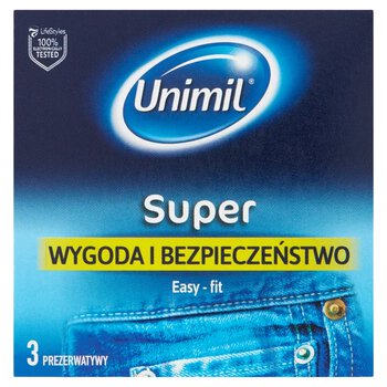 Prezerwatywy Unimil Super lateksowe 3pak Prezerwatywy Unimil Super lateksowe 3pak