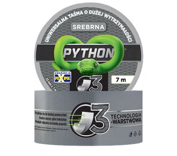 Taśma uniwersalna, naprawcza 3-warstwowa PYTHON 25mm x 7m srebrna Taśma uniwersalna, naprawcza 3-warstwowa PYTHON 25mm x 7m srebrna