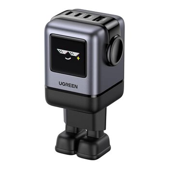 Ugreen Uno RG Robot GaN X688 45515B 100W szybka ładowarka sieciowa z 3 gniazdami USB-C PD oraz USB Ugreen Uno RG Robot GaN X688 45515B 100W szybka ładowarka sieciowa z 3 gniazdami USB-C PD oraz USB