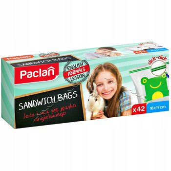 Woreczki śniadaniowe z podwójną struną Paclan 42 szt Woreczki śniadaniowe z podwójną struną Paclan 42 szt