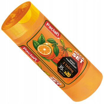 Worki Mega Set z taśmą zapachowe Paclan 35L 20szt Worki Mega Set z taśmą zapachowe Paclan 35L 20szt