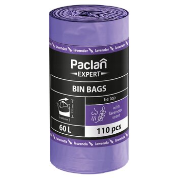 Worki na śmieci zapachowe PACLAN EXPERT 60L 110 szt. Worki na śmieci zapachowe PACLAN EXPERT 60L 110 szt.