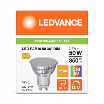 ZAR.LED 3,7W GU10 Ledvance Ciepła 2700K DIM (kąt świecenia 36 stopni) ZAR.LED 3,7W GU10 Ledvance Ciepła 2700K DIM (kąt świecenia 36 stopni)
