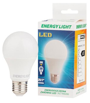 Żarówka LED 6W ENERGY LIGHT E27 BAŃKA ciepła