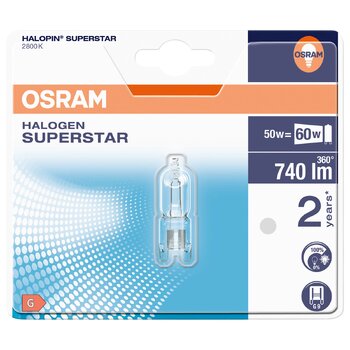 Żarówka HALOGENOWA 50W G9 Osram do piekarników 230V 2800K Żarówka HALOGENOWA 50W G9 Osram do piekarników 230V 2800K