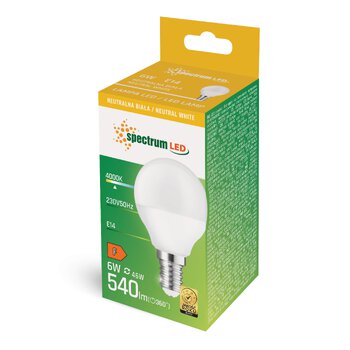 Żarówka LED E14 6W Spectrum kulka WOJ13756 Żarówka LED E14 6W Spectrum kulka WOJ13756