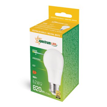 Żarówka LED E27 9W bańka Spectrum WOJ14611 Żarówka LED E27 9W bańka Spectrum WOJ14611