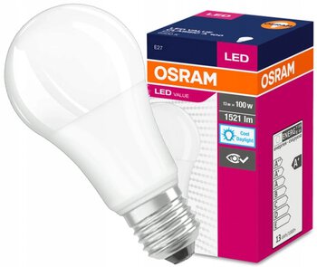 Żarówka LED OSRAM bańka E27 13W LED Zimna 6500k Żarówka LED OSRAM bańka E27 13W LED Zimna 6500k