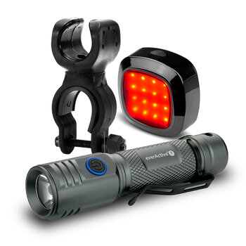 Zestaw rowerowy everActive FL-2000R Buddy + uchwyt + tylna lampka TL-X1R Zestaw rowerowy everActive FL-2000R Buddy + uchwyt + tylna lampka TL-X1R