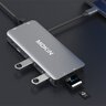 Adapter 10w1 MOKiN MOUC1801-J Hub USB-C to 2x USB 3.0 + USB 2.0 + HDMI + USB-C + microSD, SD + VGA + RJ45 + 3.5mm jack