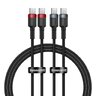 Kabel przewód USB-C PD 2.0 100cm Baseus Cafule P10318306003-00 5A z obsługą szybkiego ładowania 100W - 2 sztuki