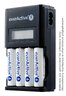 ładowarka everActive NC-450 Black + 4 x R03/AAA Panasonic Eneloop 800 (box)
