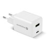 Ładowarka sieciowa everActive GaN SC-450Q z gniazdem USB oraz USB-C PD PPS QC4+ 45W